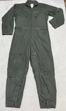 CWU 27/P Flight Suit Mens 48L Sage Green Fire Resistant USGI Flyers Coveralls