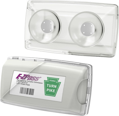 Ez Pass Holder Clear 1 Pack - Super Strong Suction Cups for Windshield, Toll Pas
