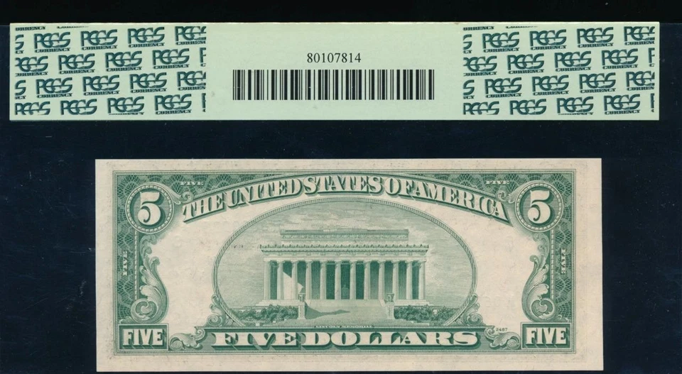 AC 1950D $5 Saint Louis *star* FRN PCGS 63 PPQ Fr 1965-H* - Image 2 of 2