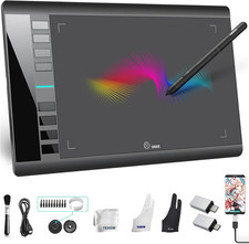 Drawing Tablet Graphics, M708 V2 Upgrade Pc Computer Android Device,10X6 Inch Ul