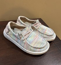 Hey Dude Wendy Youth Sox Pastels Slip On Shoes Size 12 Kids Girls K12 Pink Multi