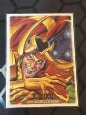2024 SkyBox Marvel Masterpieces 92 Platinum Loki #50 Leather