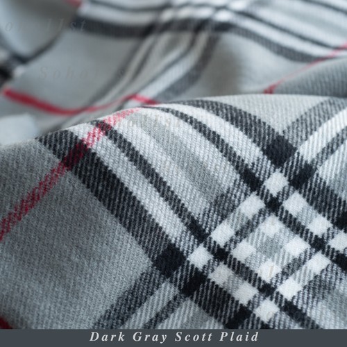New Men Women Super Soft Cashmere Scarf Wrap Shawl- Brown Tartan Plaid 74-1 - Picture 43 of 63