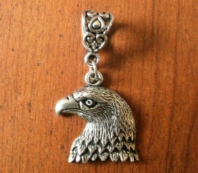 pendentif argenté aigle 22x19 mm