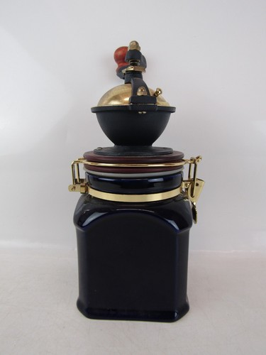 Original Vintage Harrods Knightsbridge Coffee Grinder Blue Ceramic Cannister - Picture 2 of 13