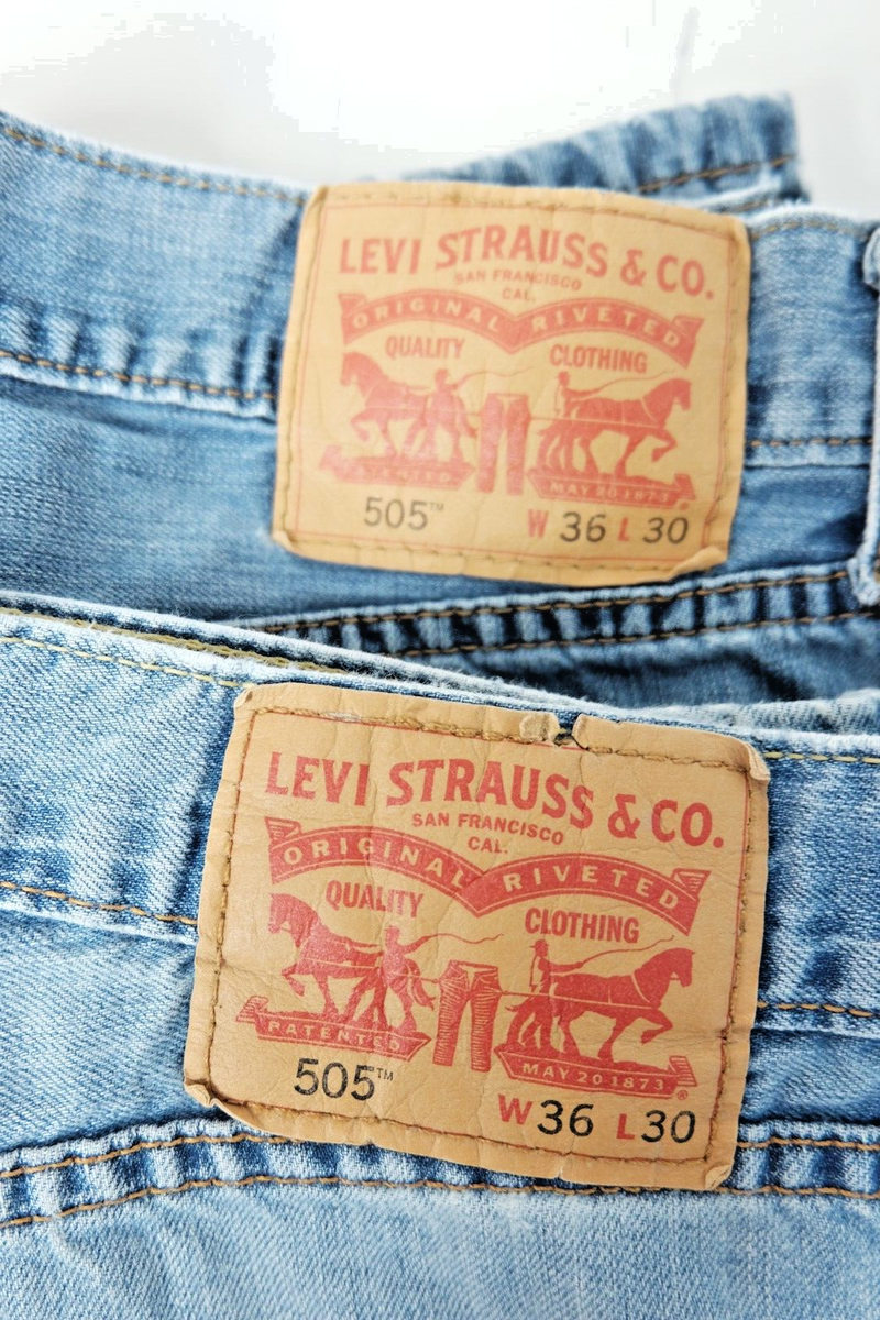 LEVI STRAUSS Men's 505 Blue Jeans Lot 36 x 30 (4) 4 Pair of