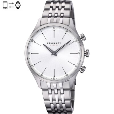 Reloj conectado Kronaby Sekel 41mm Acero esfera blanca  S3777/1