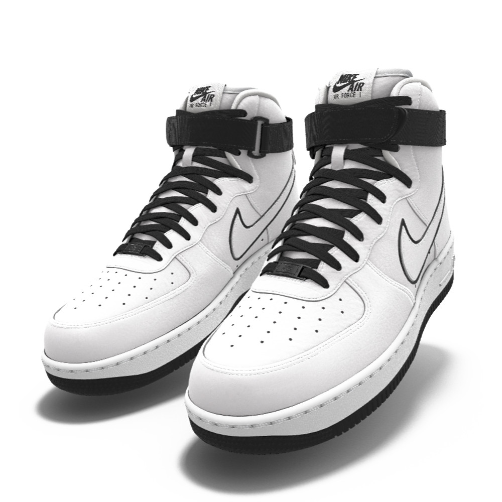 $250 NIB NEW Mens Nike Air Force 1 High Top White Shadow Cus