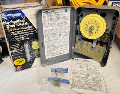 Intermatic T173 24 Hour Mechanical Time Switch w/ Skipper 120VAC DPST Indoor