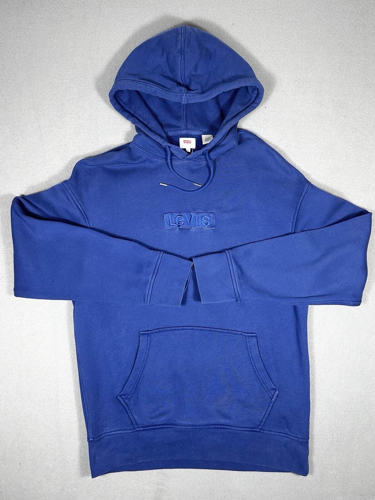 LEVI'S Men's Graphic Hoodie Jumper Medium Blue Cotton