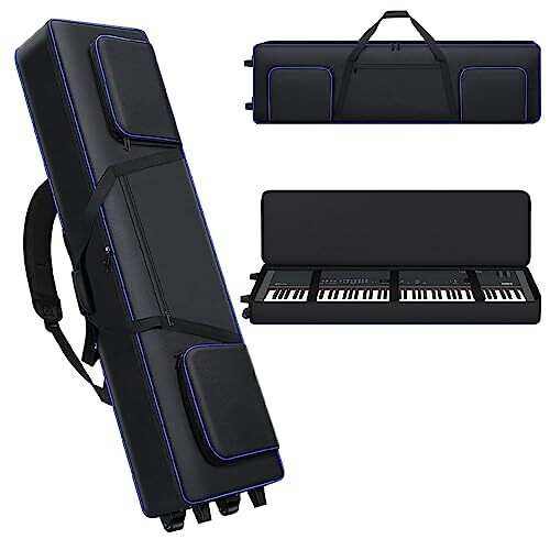 88 Key Keyboard Case with Wheels丨Portable Padded Keyboard