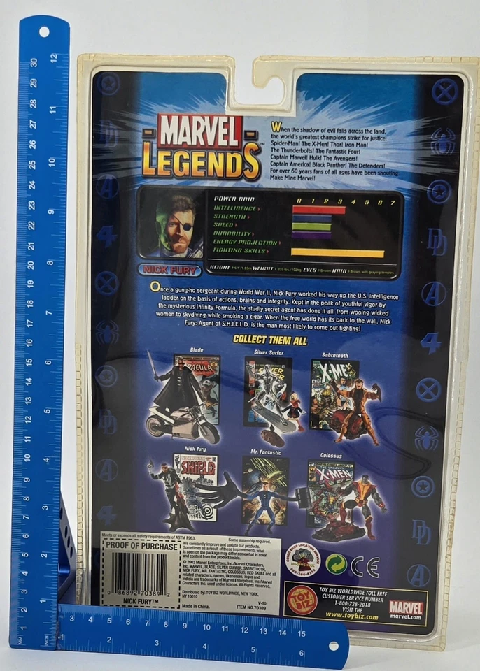 漫威传奇复仇者联盟尼克·弗瑞系列V 5可动人偶带展示架 — 第 2/2 张图片