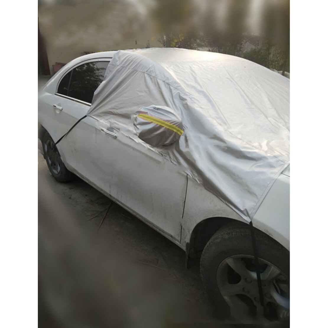 Half Body Car Top Roof Cover Sun UV/Rain Snow Resistant Waterproof