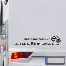 Lustiger Wohnmobil Aufkleber Spruch Bier Wohnwagen Folie Womo Caravan 55x12