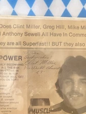 1983 Old school BMX autographed Advertisement Clint Miller Pro World Champ