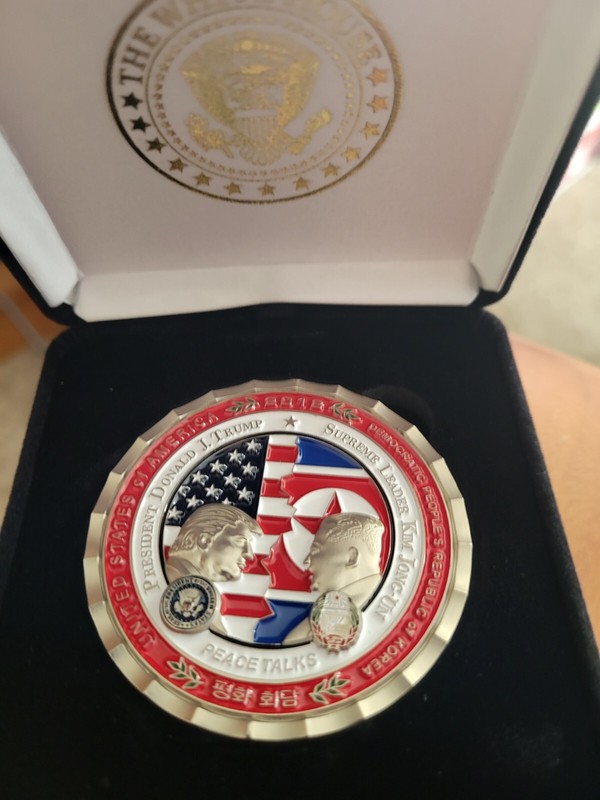 US Korea Summitt Donald Trump Coin New