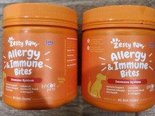 Lot Of 2 Allergy Immune Supplement 4 Dogs With Omega 3 Alaskan Salmon Fish Oil
