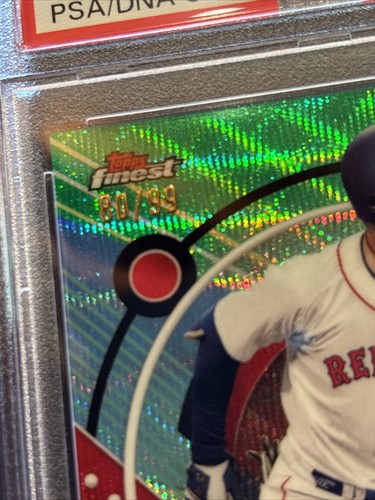 2023 Topps Finest Masataka Yoshida Green Wave novato automático radiocontrol /99 psa 9 como nuevo - Imagen 2 de 3