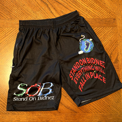 S.O.B Stand On Bidnez Graphic black basketball shorts XS