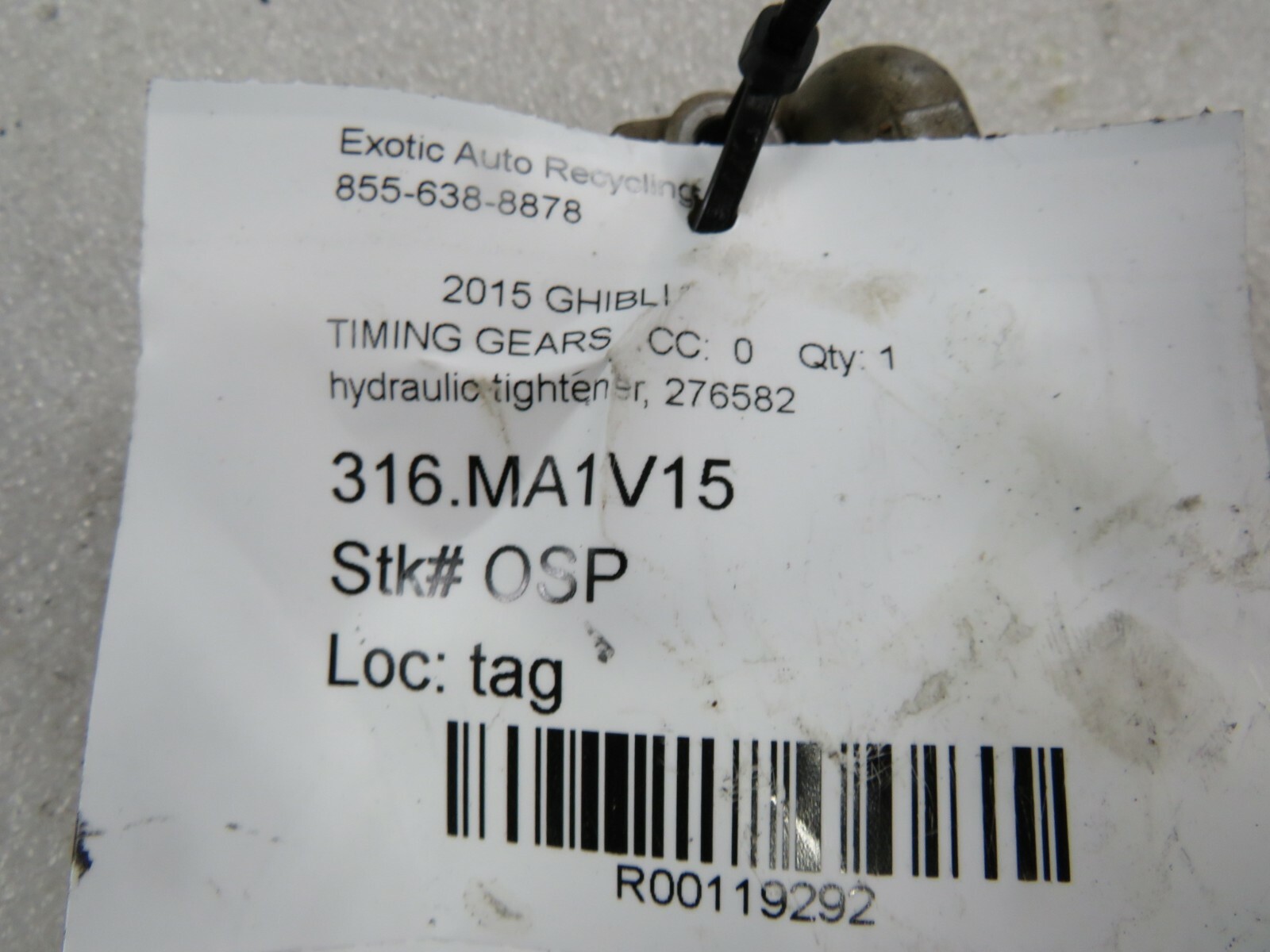 Maserati Ghibli, Hydraulic Tightener, Used, P/N 276582
