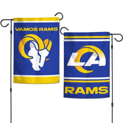 LOS ANGELES RAMS VAMOS RAMS 12''X18'' 2 SIDED GARDEN FLAG NEW WINCRAFT   