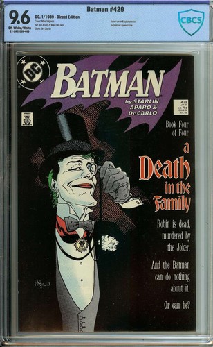 BATMAN #429 CBCS 9.6 OW/WH PAGES // DEATH IN THE FAMILY PART 4 1989