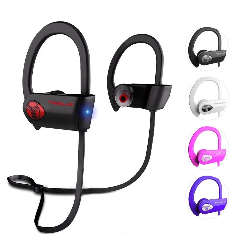 TREBLAB XR500 Wireless Sport Earbuds with Mic, IPX7 Waterproof, Noise Cancelling