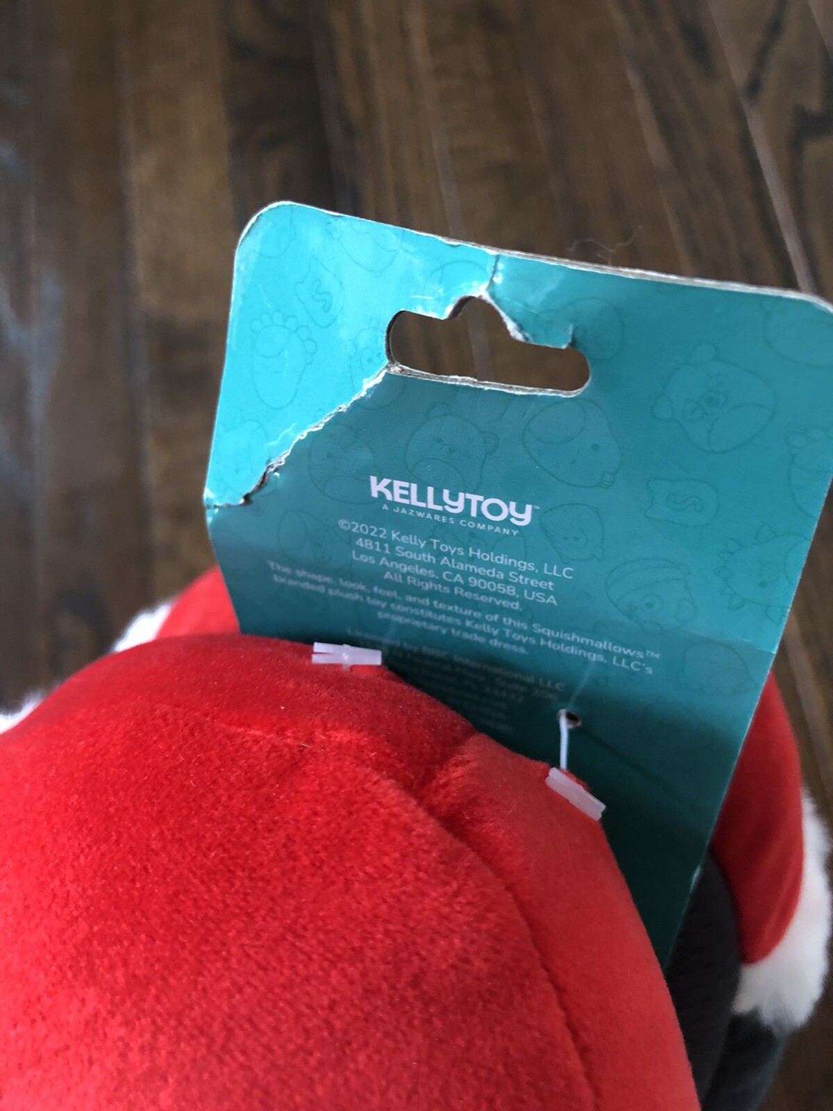 SAOLA Pantofole Squishmallows ragazzo ragazza taglia 13 pinguino con cappello Babbo Natale suola in schiuma nuove con etichette!