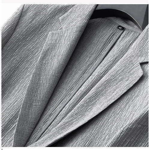 Spring Summer Men Casual Thin Blazer Two Button Suit Jacket Slim Coat - Picture 10 of 13
