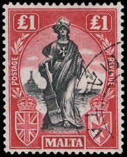 Malta Scott 98-114 Gibbons 123-139 Used Set of Stamps