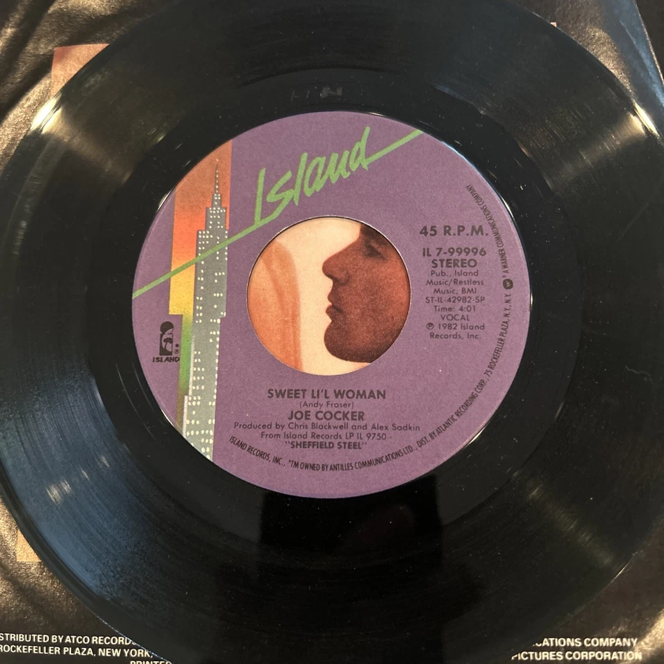 Joe Cocker And Jennifer Warnes – Up Where We Belong - 1982 45 rpm Stereo EX - Image 4 of 4