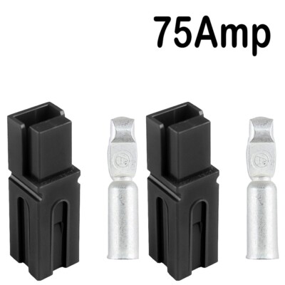 75A (6-8AWG) Single Pole Connector Quick Charge Battery Power Connector BLACK