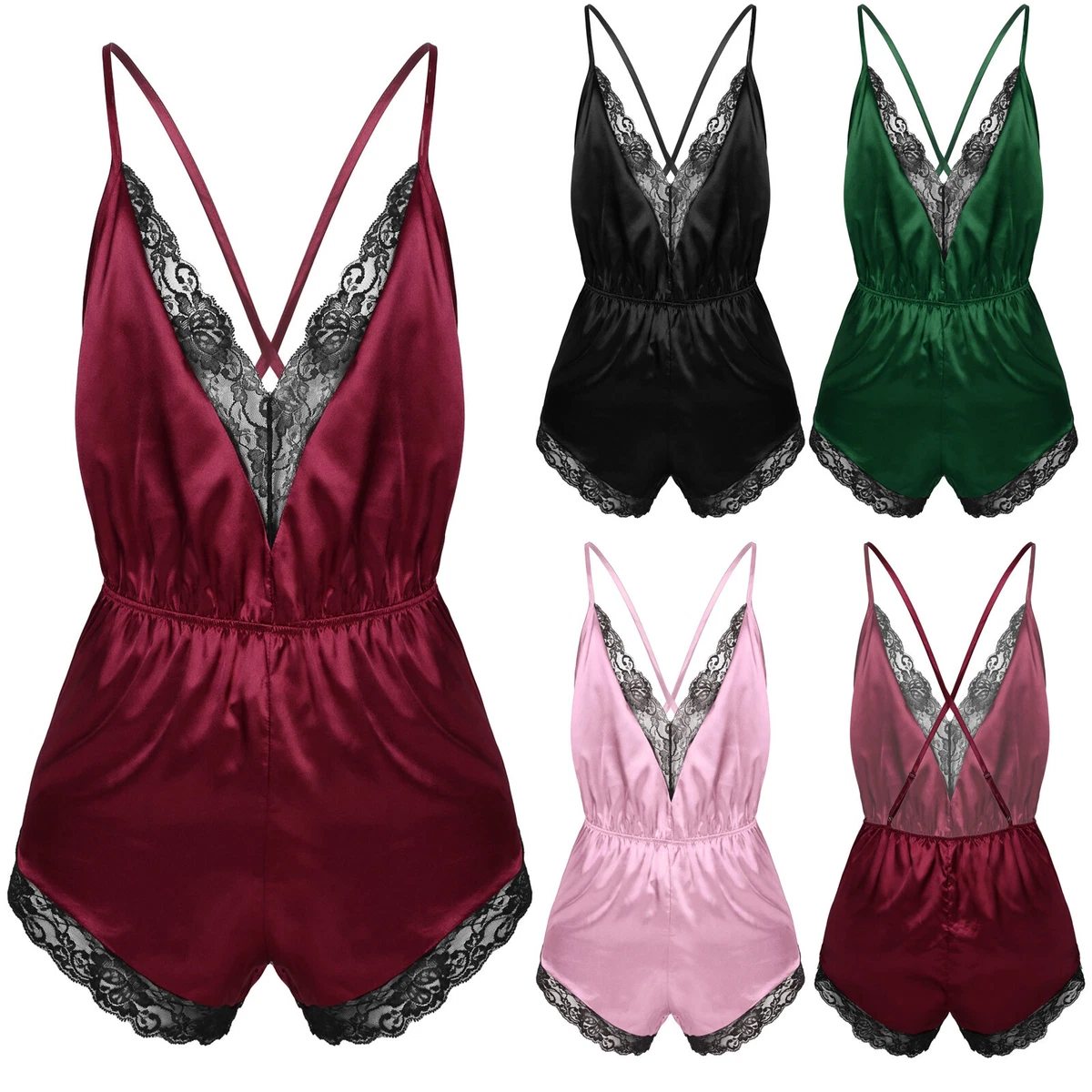 One piece online short set pajamas