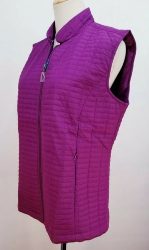 Gilet da golf MONTEREY CLUB full zip puffer 2783, donna taglia M, melanzana, NUOVO, EA1037 - Foto 4 di 12