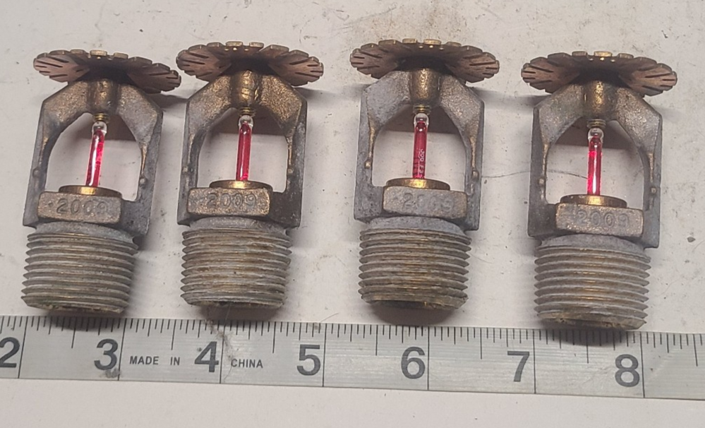 4 Tyco EC-11 Fire Sprinkler Heads 3/4