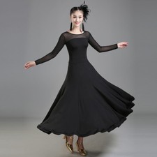 Latin Ballroom Dance Dress Modern Salsa Waltz Standard Long Dress C036 4 Colors