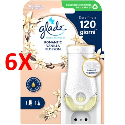6 X Glade Elektrischer Diffusor FÜr Ätherische Öle + NachfÜllpackung Romant