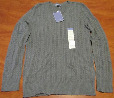 Pull Femme Laura Scott Taille 1X - Col V, Manches Longues, Vert, Maille Côtelée, Neuf Avec étiquettes