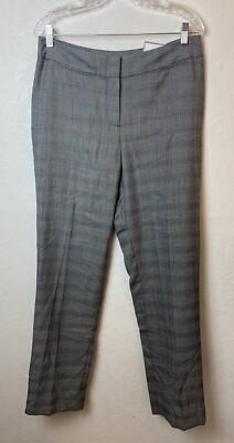 NWT Chico s Plaid Straight Leg FOLEY PLAID Pant Gray 1.5 The Ultimate Fit