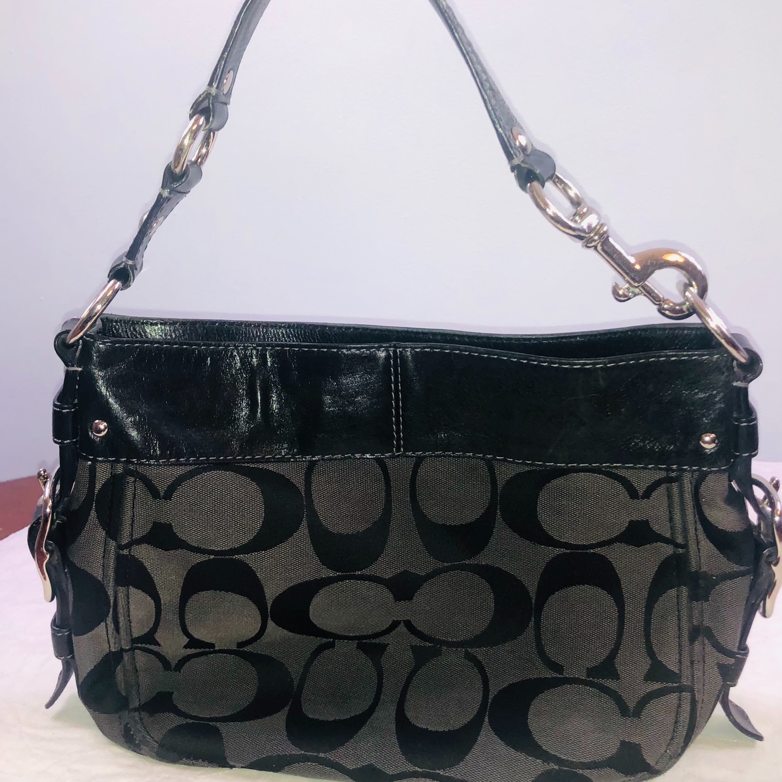 Coach Zoe Leatherware Womens Pocketbook Black F0993F… Gem