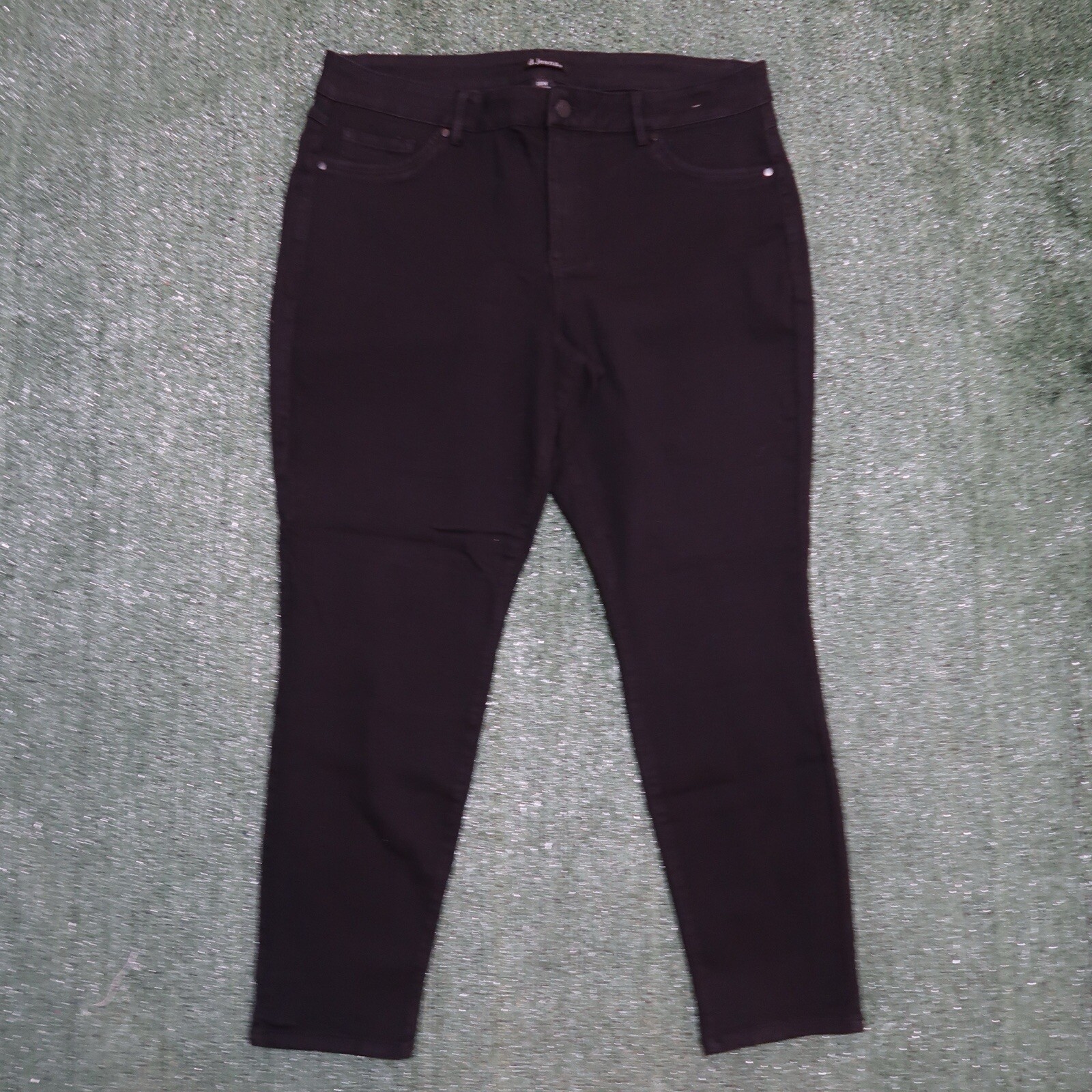 d Jeans Womens Skinny Jeans Sz 20W Black Stretch-image