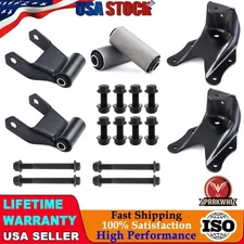 SPARKWHIZ Rear Leaf Spring Shackle Bracket Kit for Ford F150 F250 F350 Bronco