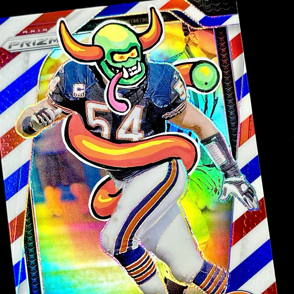 1/1 BRIAN URLACHER 🔥 RED WHITE BLUE PRIZM SSP 🔥 NEW PENINI: ONE OF ONE ART - Image 4 of 4