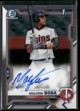 2021 Bowman Chrome #CPA-MS Malfrin Sosa Prospect Autographs