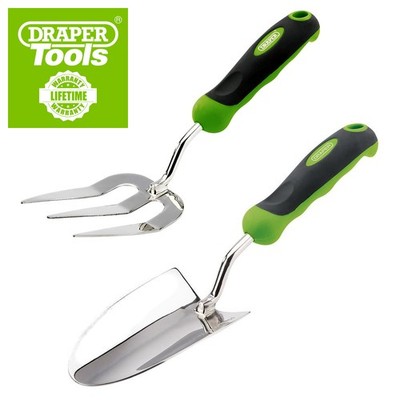 Draper Kelle & Gabel Garten Handwerkzeug Set Schwerlast Edelstahl Soft Grip