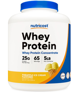 Nutricost Whey Protein Pineapple 5LB Concentrate Gluten GMO Free