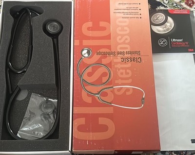 3M Littmann Cardiology IV Stethoscope 6163 27'' Black Tube Free Shipping New box