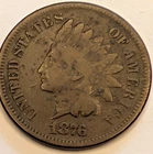 1876 Indian Head Cent VG Detail Better Date I-1