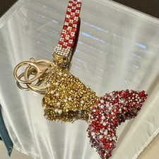 New Red Gold Mermaid Tail Keychain/Bag Charm