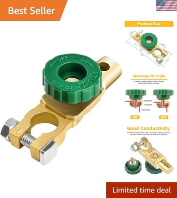 400A Battery Disconnect Master Switch - Durable Zinc Alloy Isolator for Vehicles